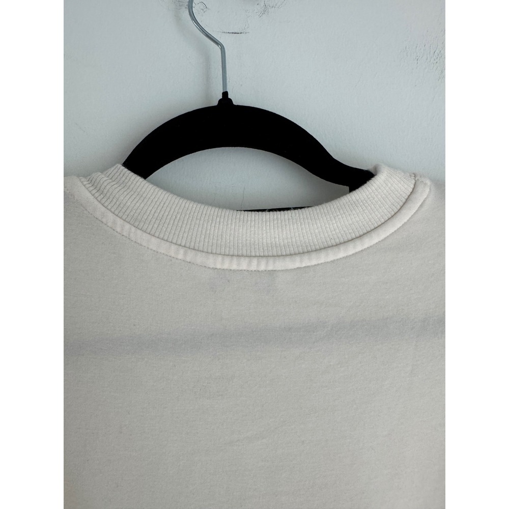 Athleta Coaster Luxe V-Neck Wrap Sweatshirt Cream White Thumbhole Small S - Picture 13 of 16